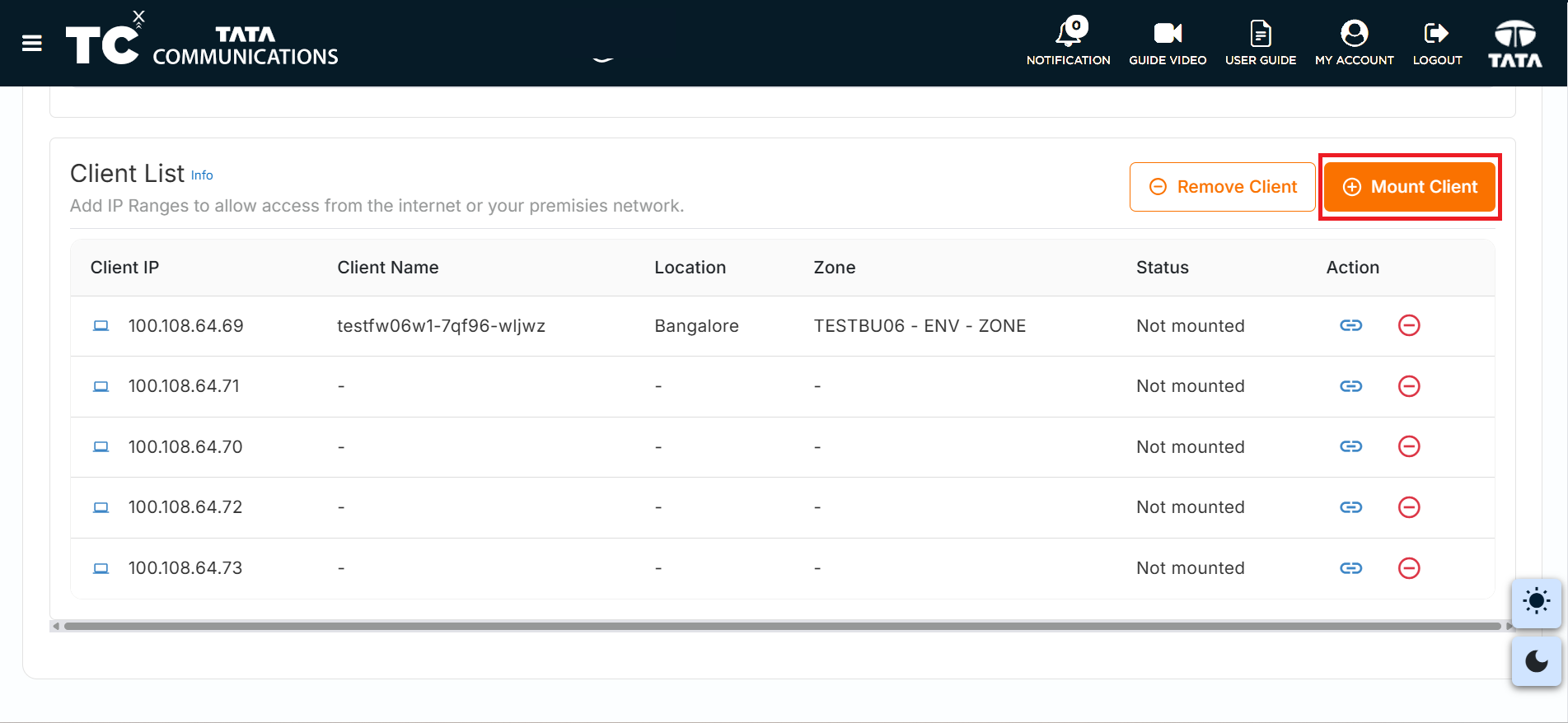 Attach Client