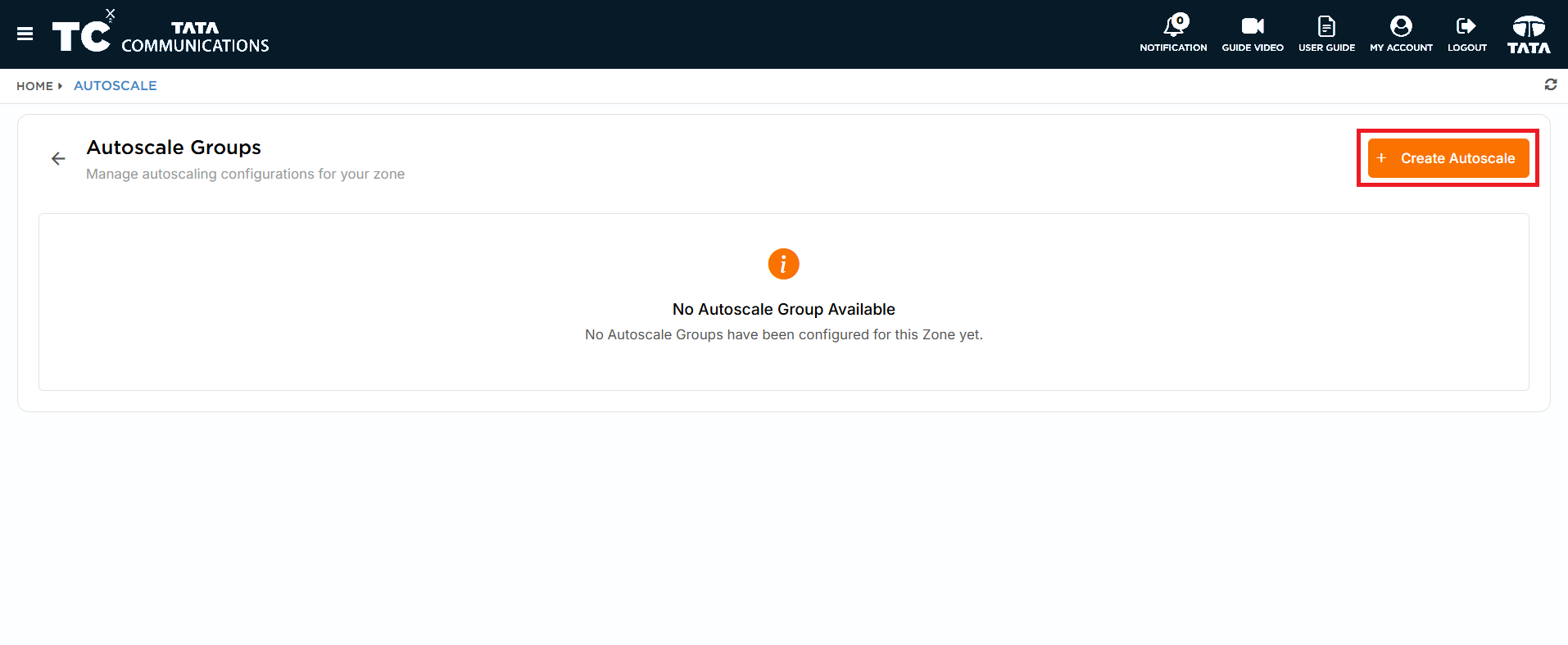 Create AutoScale button