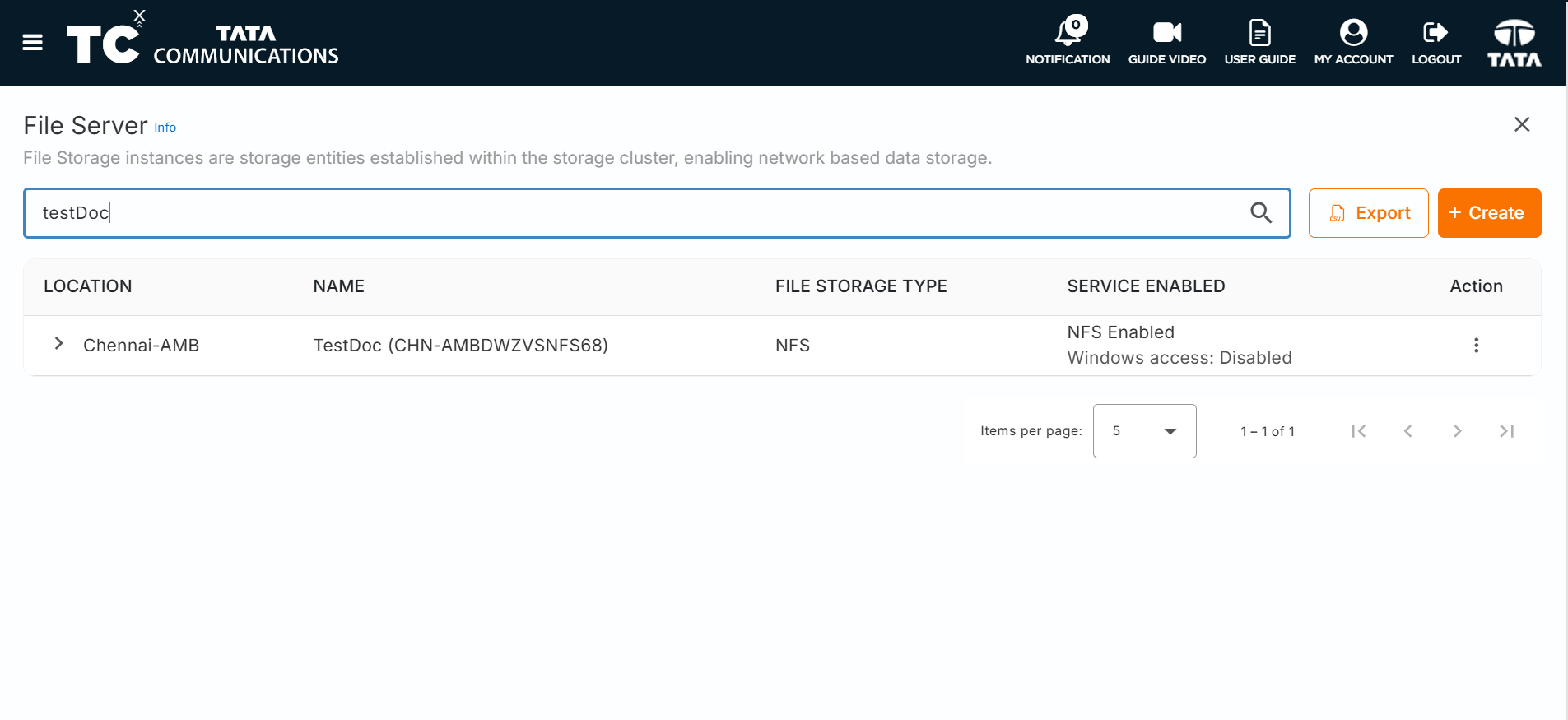 File Server List