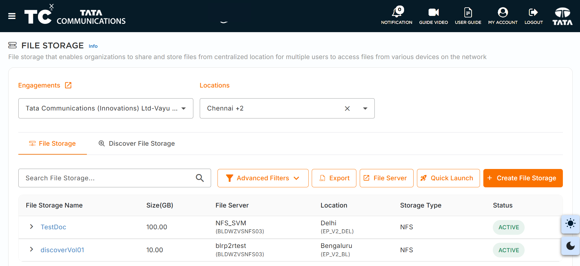 Create File Storage