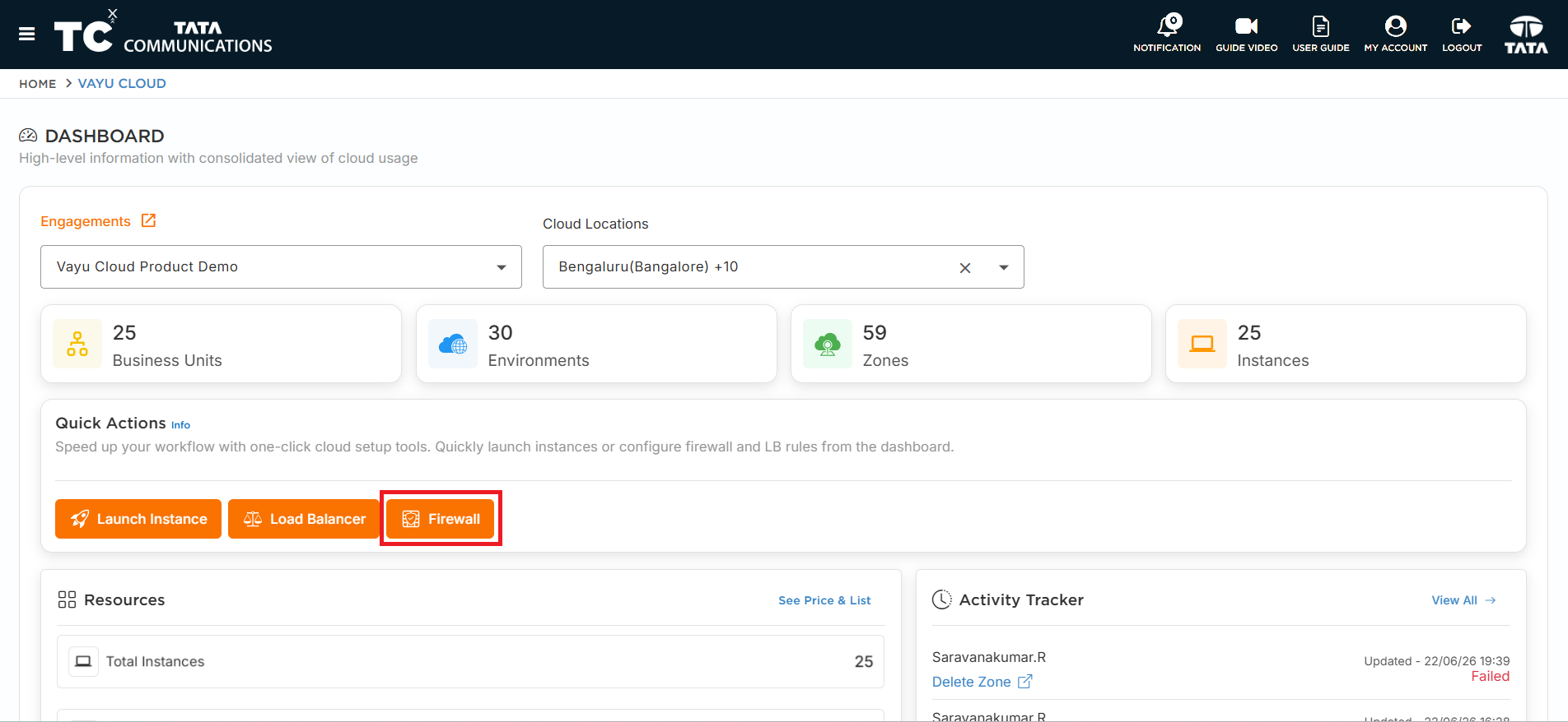 Firewall Button