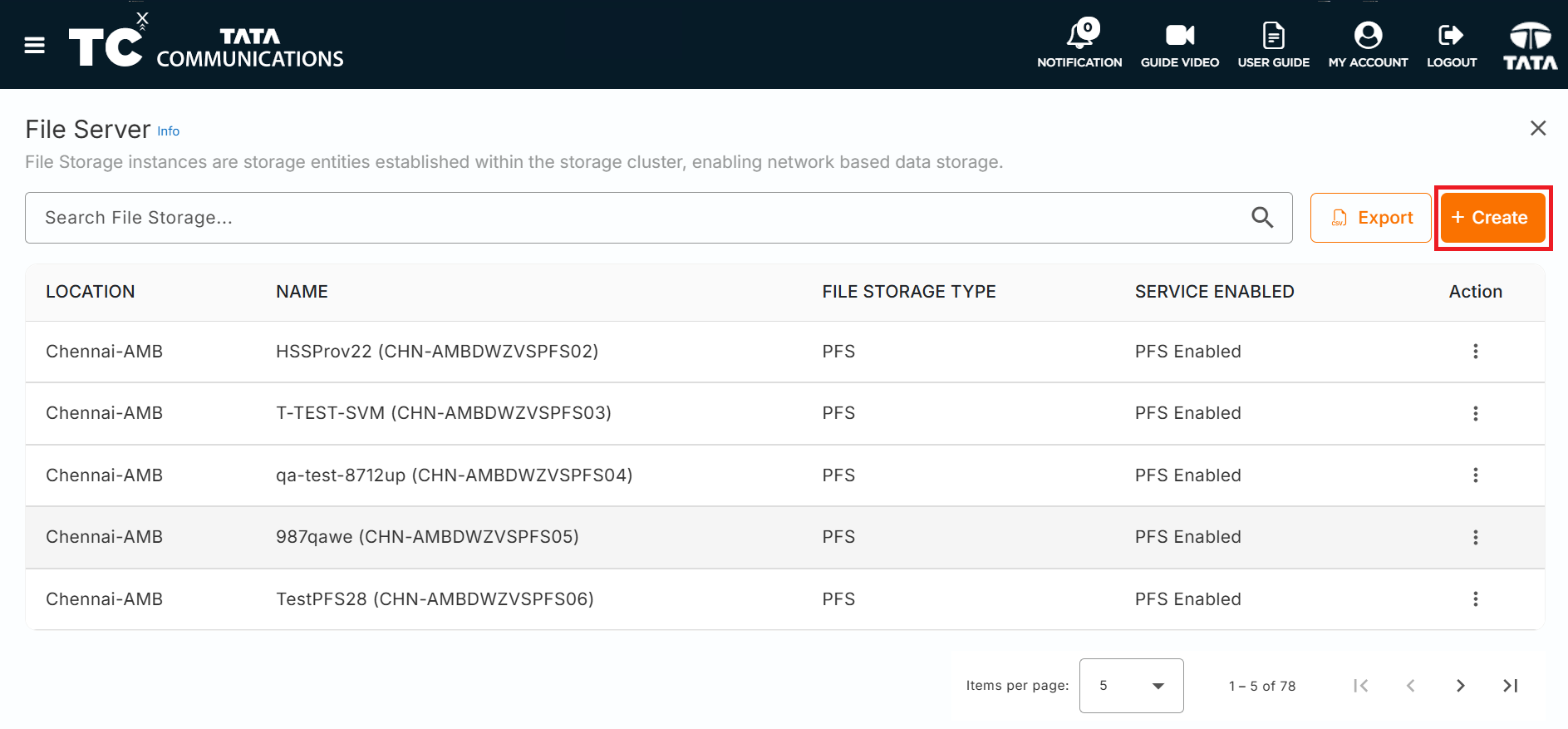 File Server Page