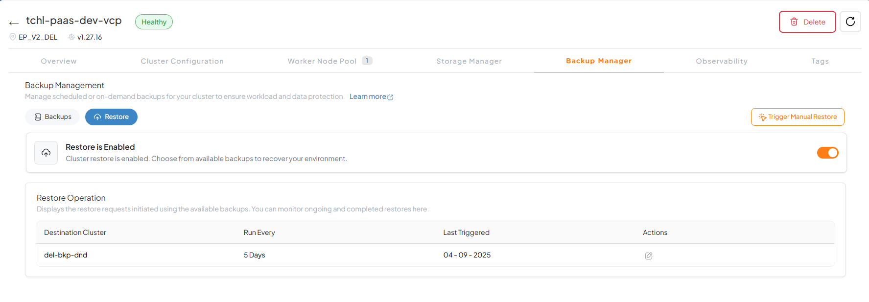 Backup Management
