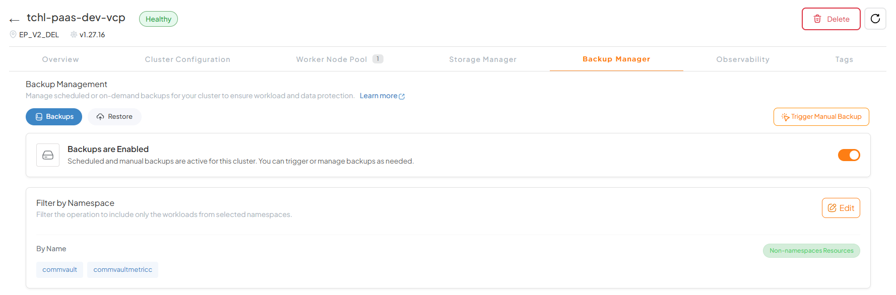Backup Management